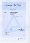 Zertifikat ISO22000 DE WO